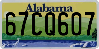 AL license plate 67CQ607