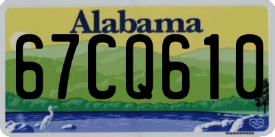 AL license plate 67CQ610