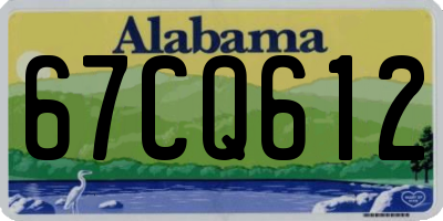 AL license plate 67CQ612