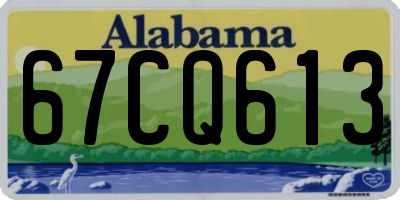 AL license plate 67CQ613