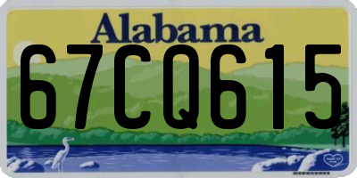 AL license plate 67CQ615