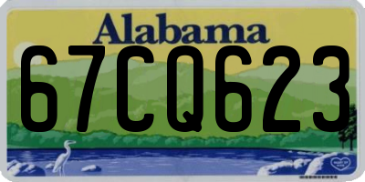 AL license plate 67CQ623