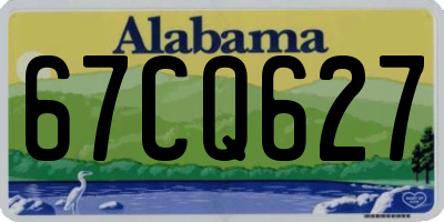 AL license plate 67CQ627