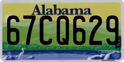 AL license plate 67CQ629