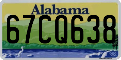 AL license plate 67CQ638