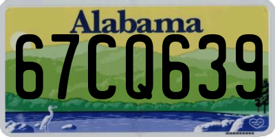 AL license plate 67CQ639