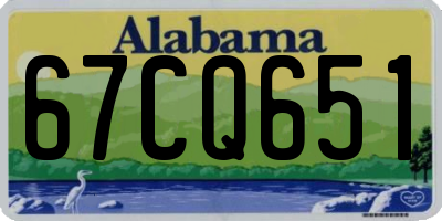 AL license plate 67CQ651