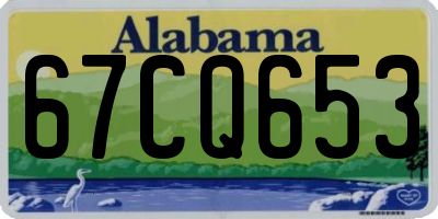 AL license plate 67CQ653