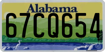 AL license plate 67CQ654