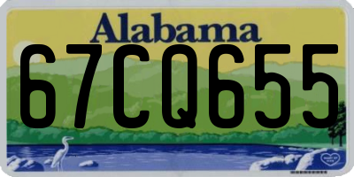 AL license plate 67CQ655