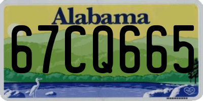 AL license plate 67CQ665