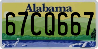 AL license plate 67CQ667
