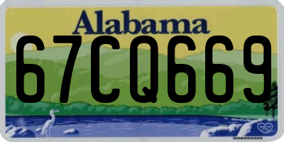 AL license plate 67CQ669