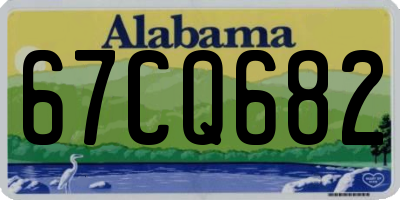 AL license plate 67CQ682