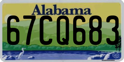 AL license plate 67CQ683