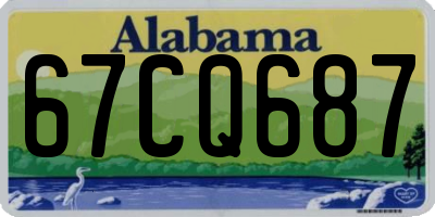 AL license plate 67CQ687