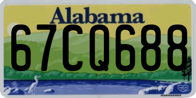 AL license plate 67CQ688