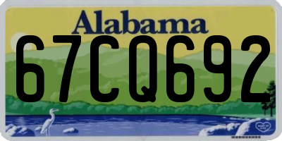 AL license plate 67CQ692