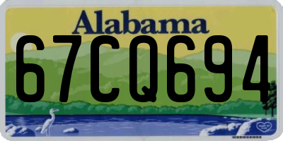 AL license plate 67CQ694