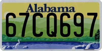 AL license plate 67CQ697