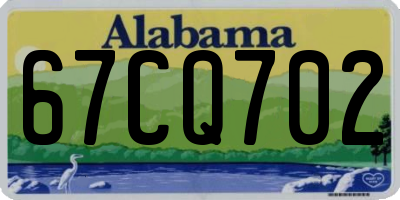 AL license plate 67CQ702