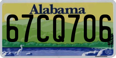 AL license plate 67CQ706