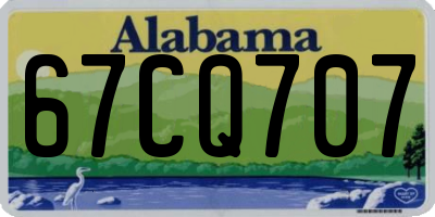 AL license plate 67CQ707