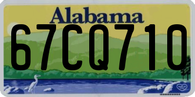 AL license plate 67CQ710