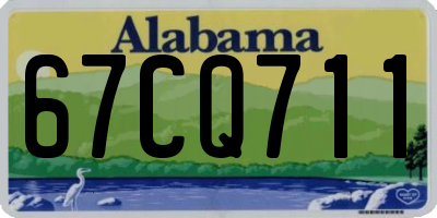 AL license plate 67CQ711