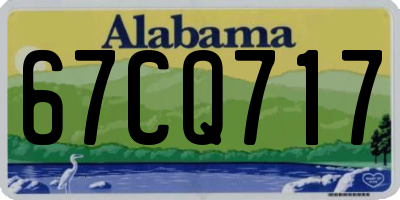 AL license plate 67CQ717