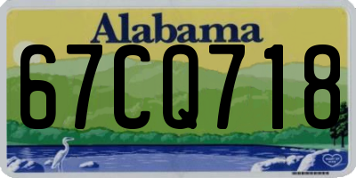 AL license plate 67CQ718
