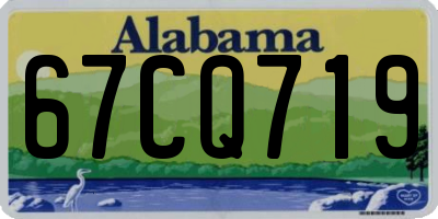 AL license plate 67CQ719
