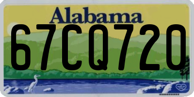AL license plate 67CQ720