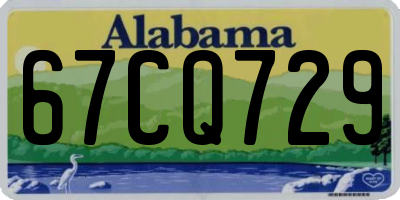 AL license plate 67CQ729