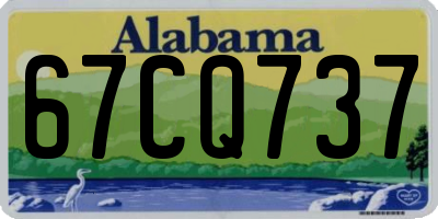 AL license plate 67CQ737
