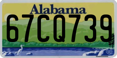 AL license plate 67CQ739