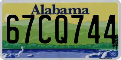 AL license plate 67CQ744
