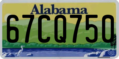 AL license plate 67CQ750