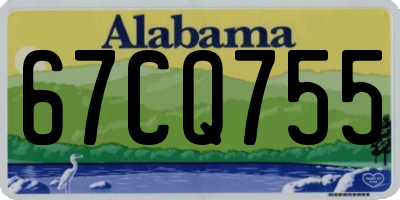 AL license plate 67CQ755