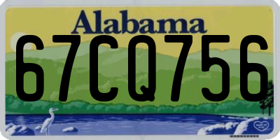AL license plate 67CQ756