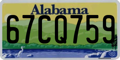 AL license plate 67CQ759