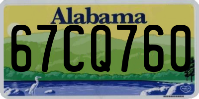 AL license plate 67CQ760