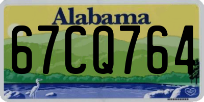 AL license plate 67CQ764