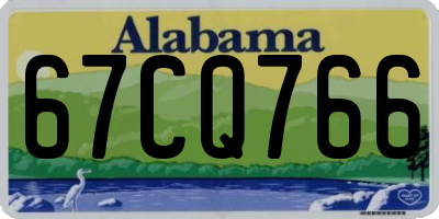 AL license plate 67CQ766