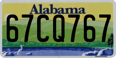 AL license plate 67CQ767