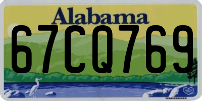 AL license plate 67CQ769