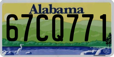AL license plate 67CQ771