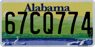 AL license plate 67CQ774