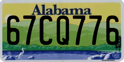 AL license plate 67CQ776