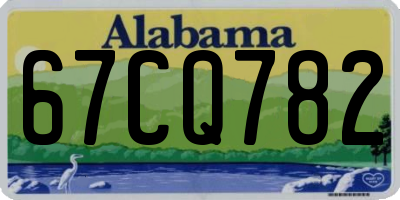 AL license plate 67CQ782